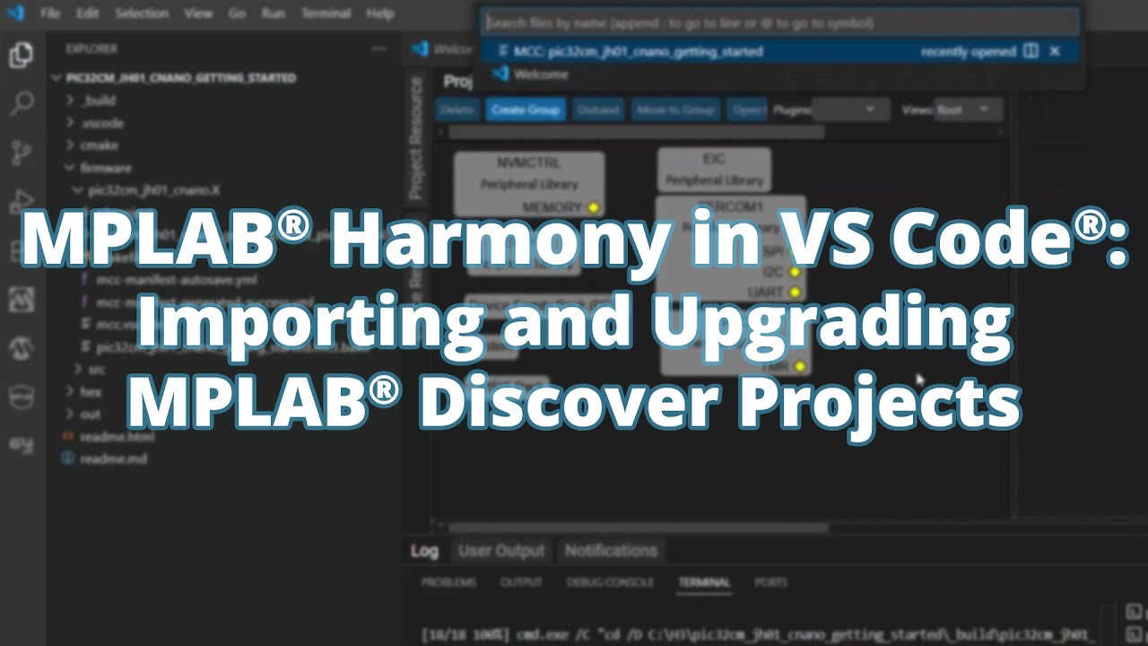 MPLAB&reg; Harmony in VS Code&reg;: Importing and Upgrading MPLAB&reg; Discover Projects