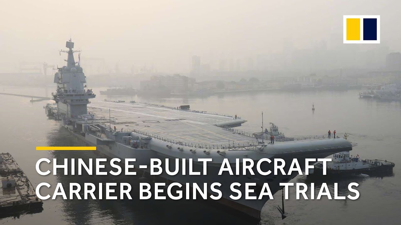 First video: China&rsquo;s new aircraft carrier begins sea trials