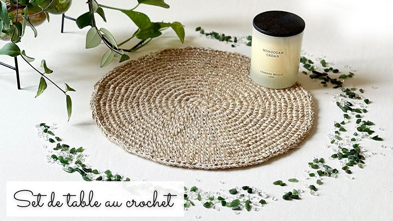Comment faire un set de table au crochet ? Explications avec le fil de votre choix 🧶 cercle plat