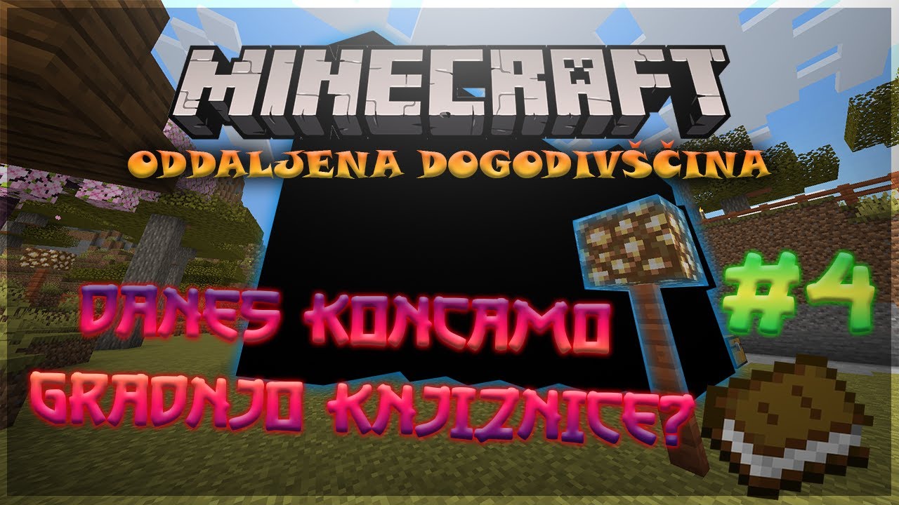 [SLO] Dokončamo gradnjo knjižnice? | Oddaljena dogodivščina #15 | Minecraft Survival