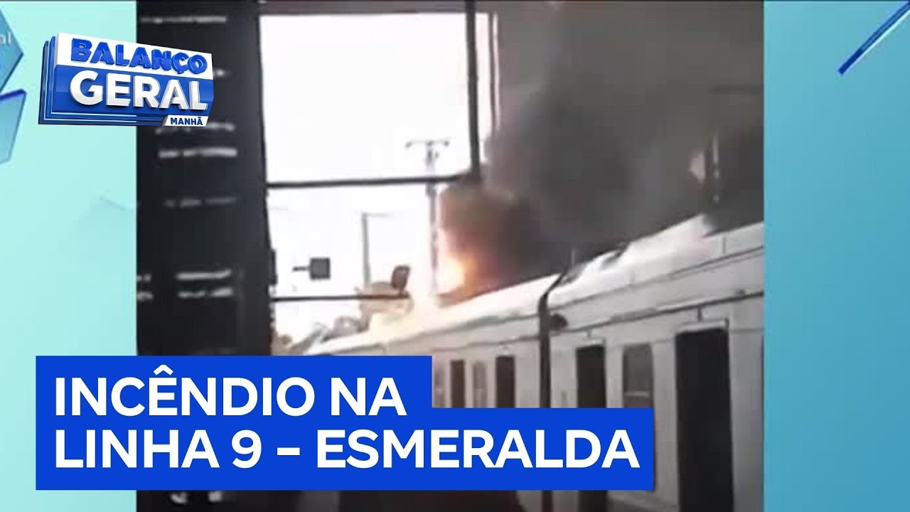 Incêndio em trem causa transtornos na estação Santo Amaro, São Paulo
