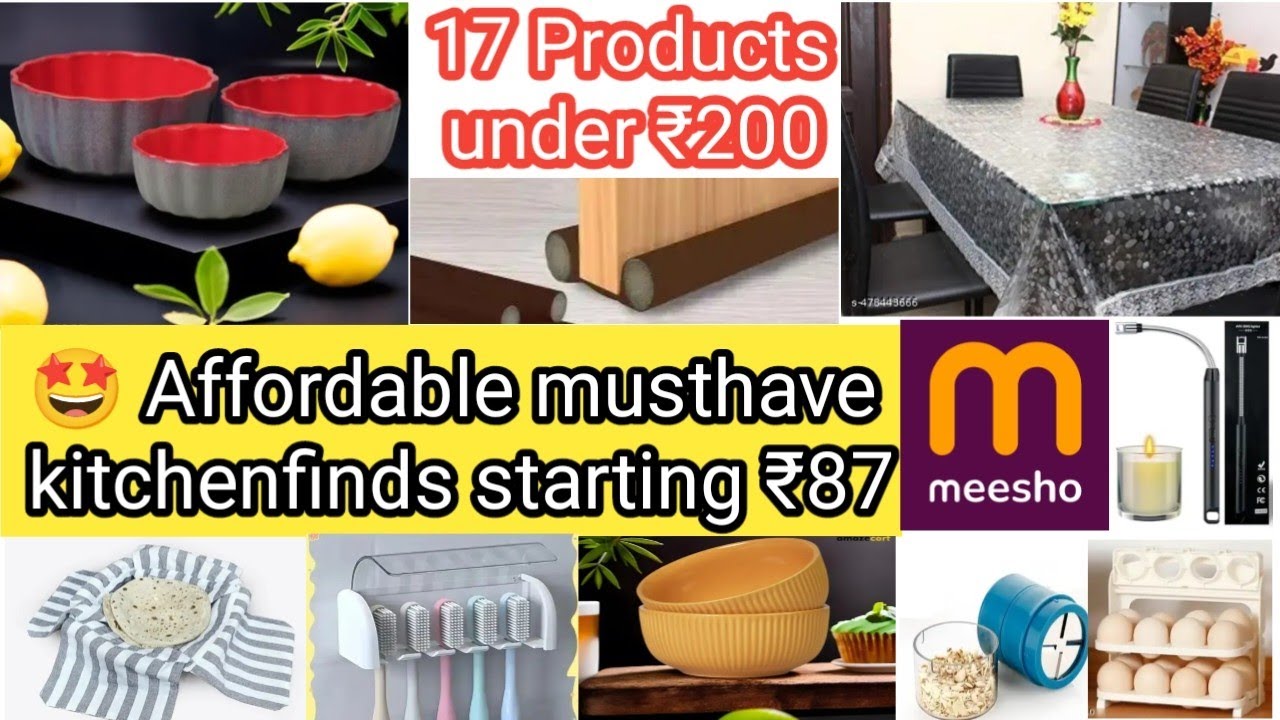 🤩Meesho 17 Affordable musthave kitchenfinds starting ₹87 under ₹200 @meeshoapp Meesho kitchen haul🔥