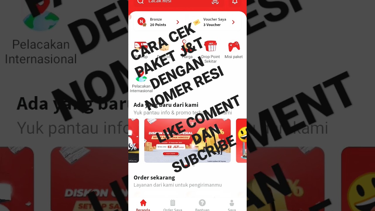 TUTORIAL CARA CEK PAKET JNT DENGAN NOMER RESI