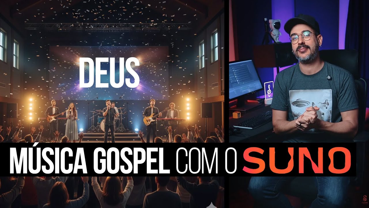 Como criar M&uacute;sica Gospel no Suno | Worship com Intelig&ecirc;ncia Artificial