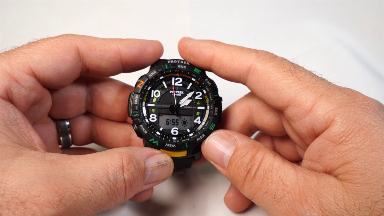 Подробный обзор часов Casio ProTrek PRT-B50-1CR Quad Sensor и приложения ProTrek Connected + журн...