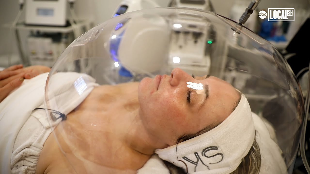 This new facial places your head inside an oxygen dome