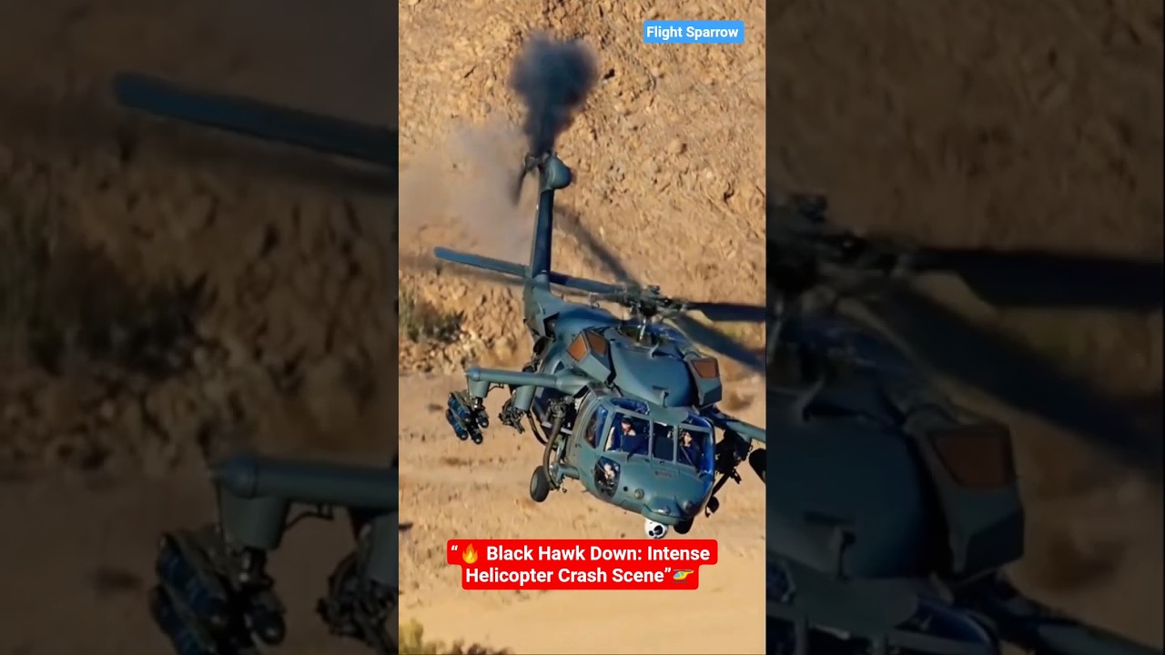 &ldquo;🔥 Black Hawk Down: Intense Helicopter Crash Scene&rdquo;🚁 #militaryaircraft #flyingboat