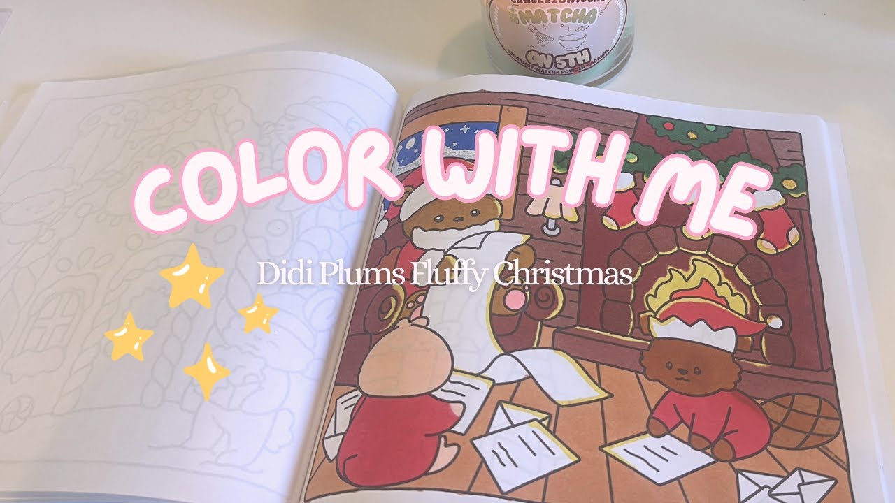Color With Me 🎨🎄Fluffy Christmas by Didi Plums Coloring Book | Vlogmas Day 9❄️☃️