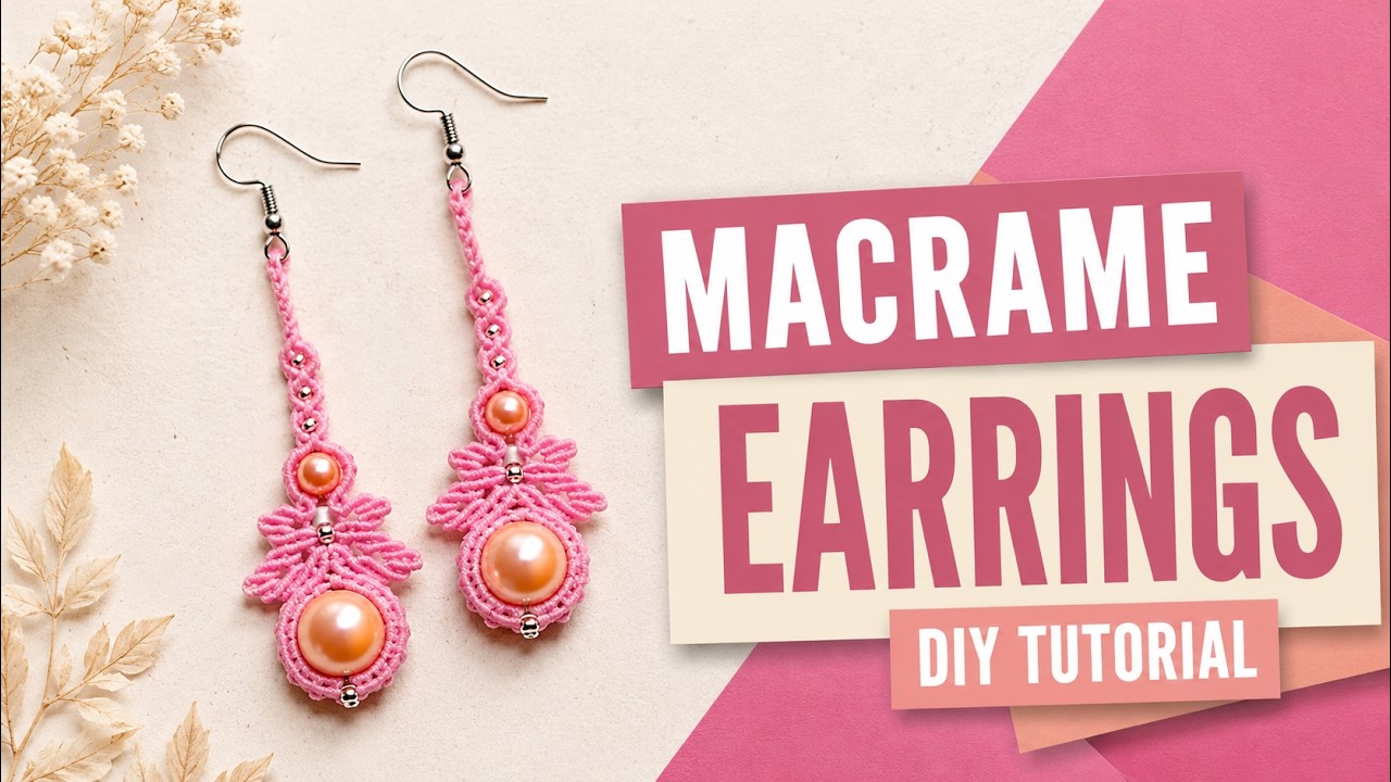 МАКРАМЕ СЕРЬГИ. MACRAME EARRINGS.