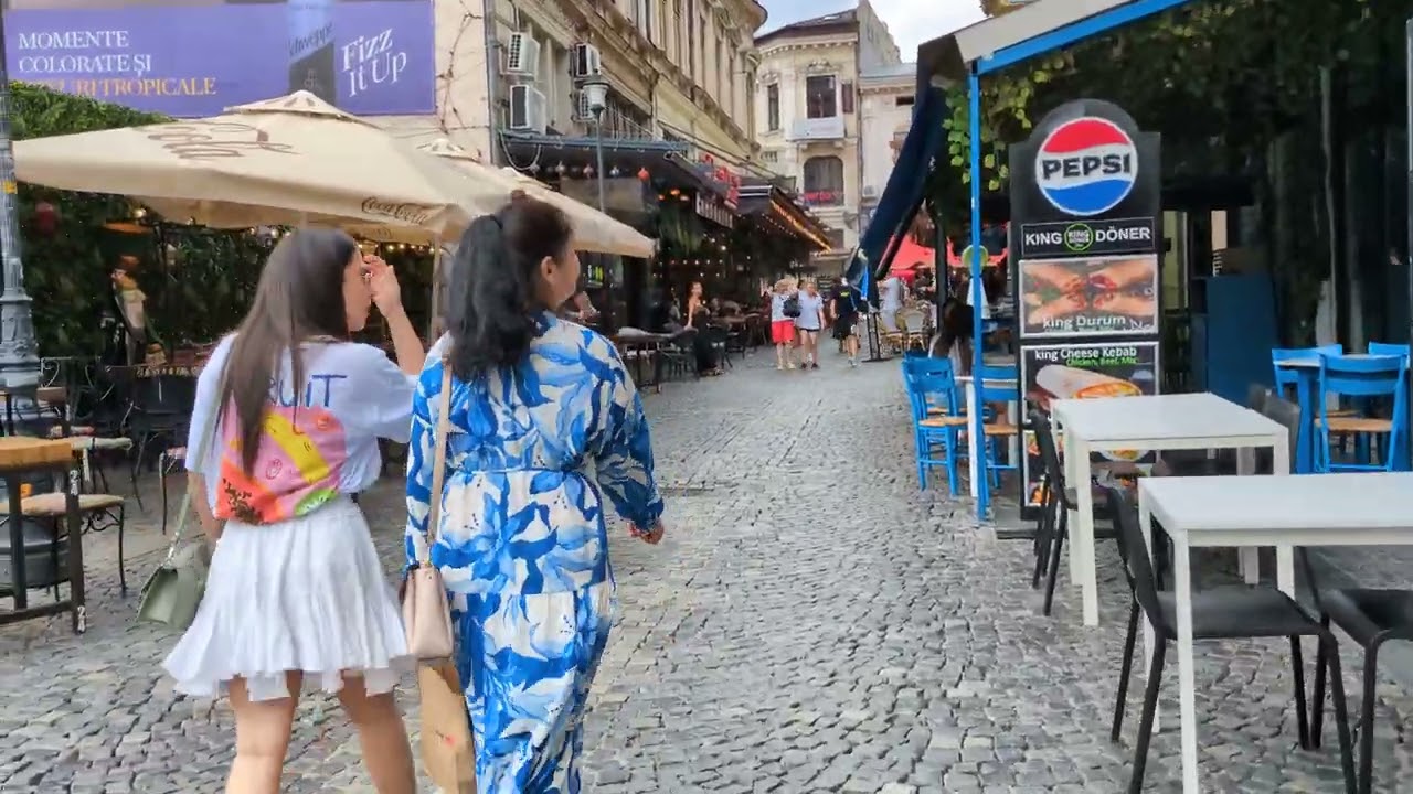 📍 The most beautiful part of Bucharest, Romania 🇷🇴 | Old Town walk | Sunny Saturday vibes ✨