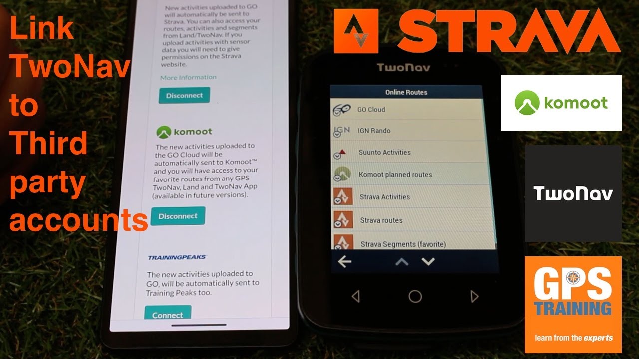 Link TwoNav to third part accounts - Strava and Komoot