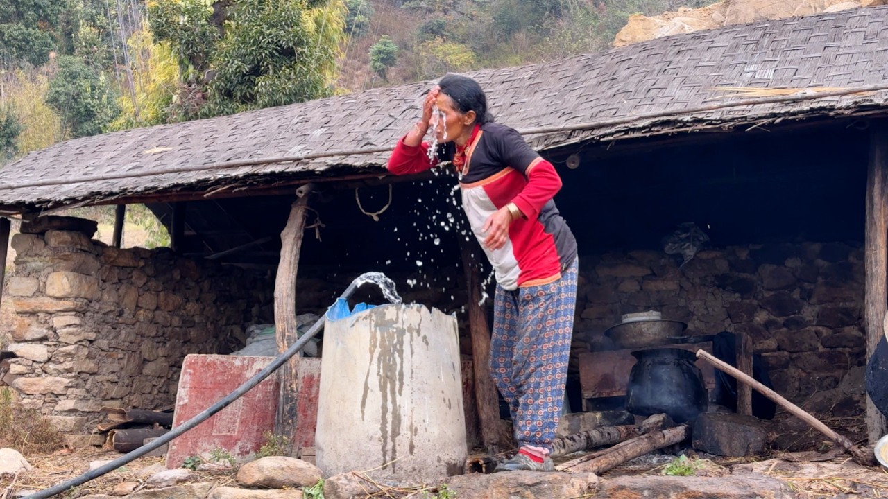 Unseen Simple Beautiful Nepali Mountain Village Life style. Nepal Rural Village Walk. Bijaya Limbu