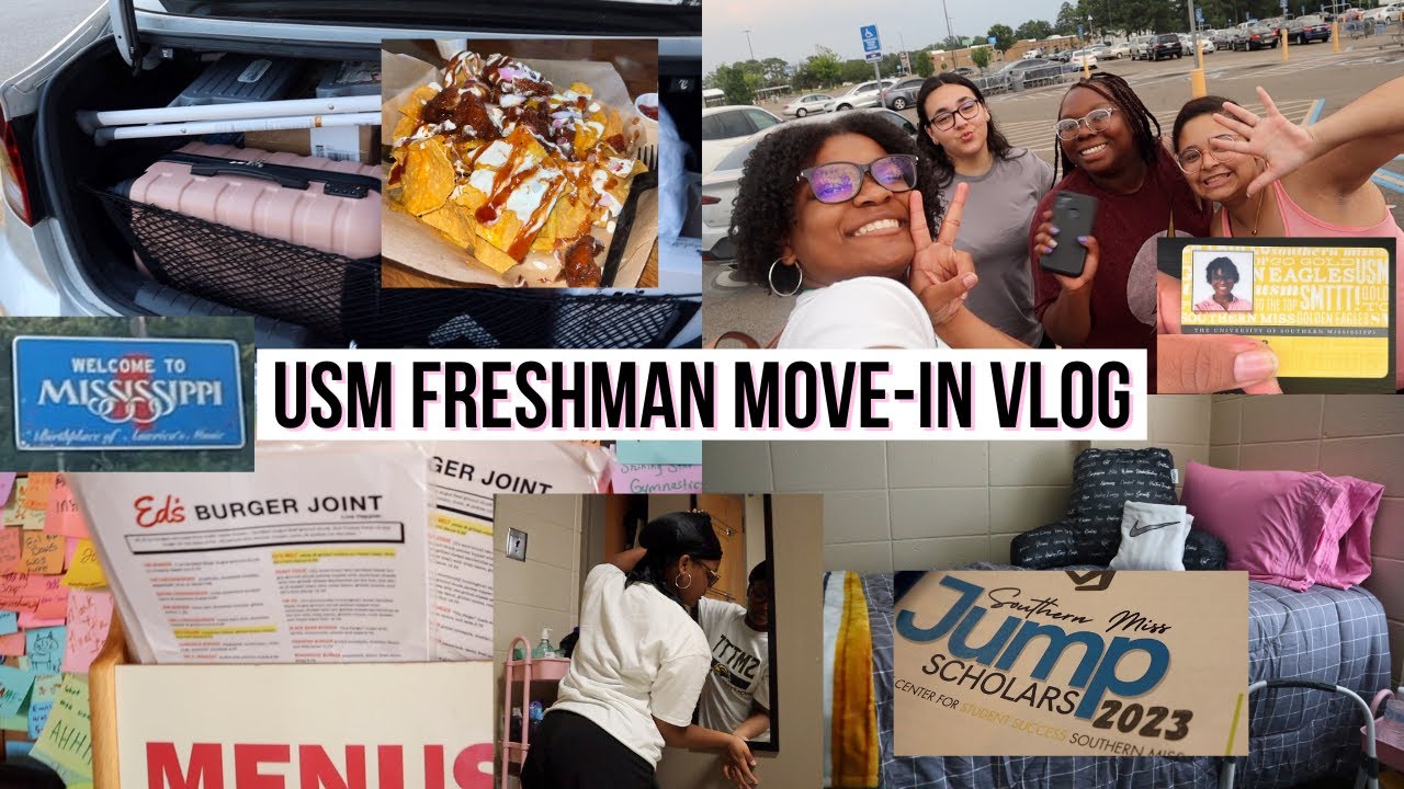 Freshman Move in Vlog| Southern Miss| Jump Scholars Program|🫶Friends, Walmart, Uno🫶