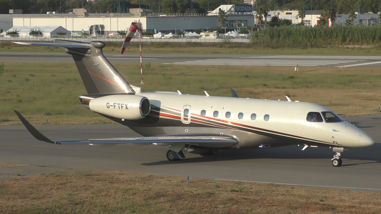 Embraer Praetor 600 | Flexjet Europe | G-FTFX | Taking-off from Cannes [4K]