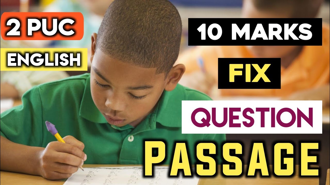 2 PUC Passage Fix Question 2024| Get 10 out 10 in Passage 🔥| Easy Tips