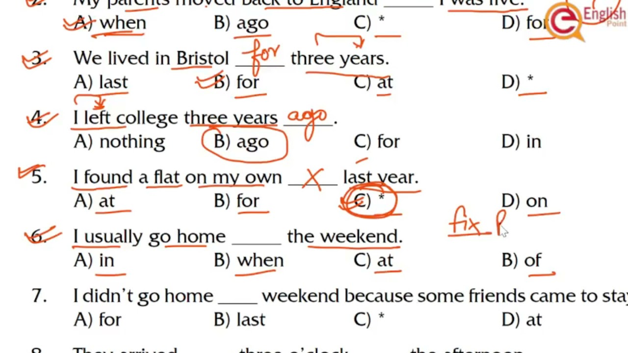 Most Important Preposition Exercise For All Exams | English Point