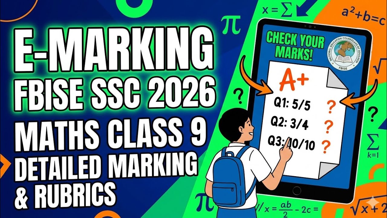 Mathematics Emarking Class 9 2026 | Fbise Paper Checking 2026 | Fbise e marking 2026 |   FBISE 2026