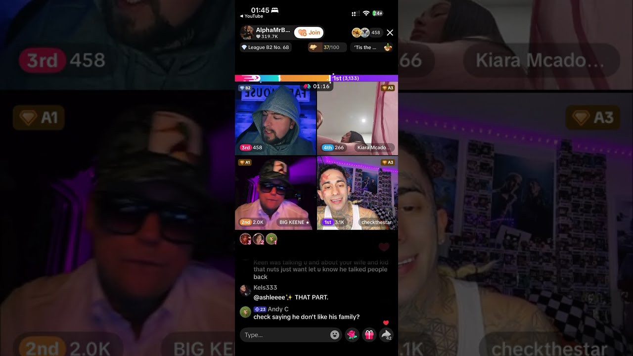 Alpha, Big Keene, Kiara & Checkthestar / Jinger Arguing with Alpha & Big Keene / Full Live Drama