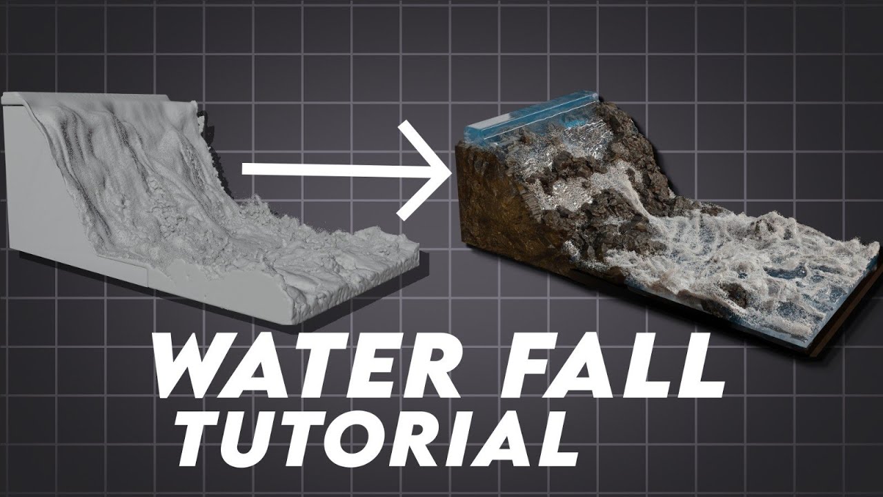 Create water fall in blender using flip fluid step by step