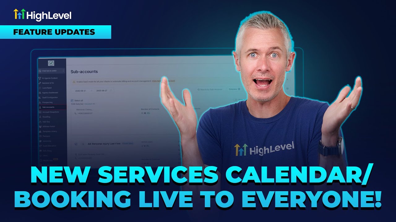 New Services Calendar/ Booking Live to Everyone!
