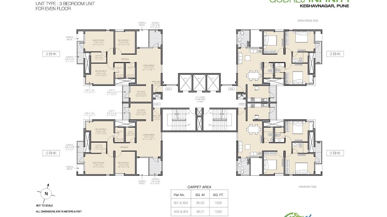 Godrej Infinity, Keshavnagar, Pune, Floor Plans, Signature T1