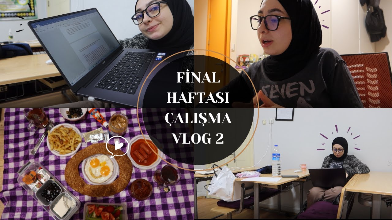 VLOG 29 | Final Haftası Çalışma Vlog / Birlikte Sabahlıyoruz / KYK Yurt Hayatı -2-
