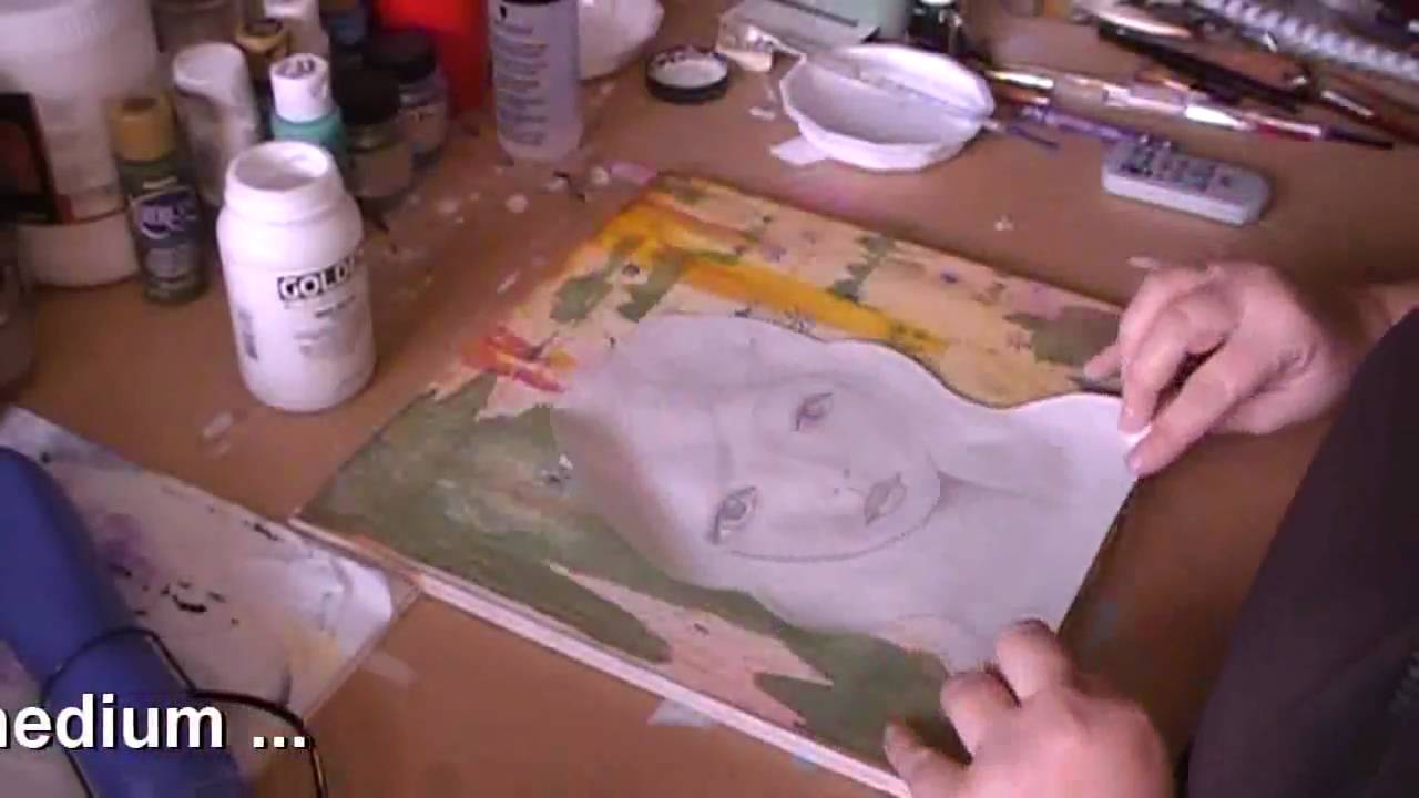 mixed media painting demonstration part 1