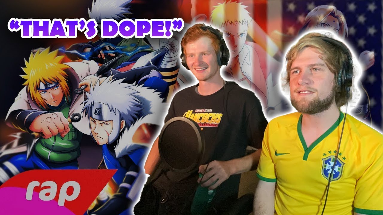 OTAKU AMERICANO REAGINDO AO RAP DOS HOKAGES | 7 MINUTOZ - NERD HITS