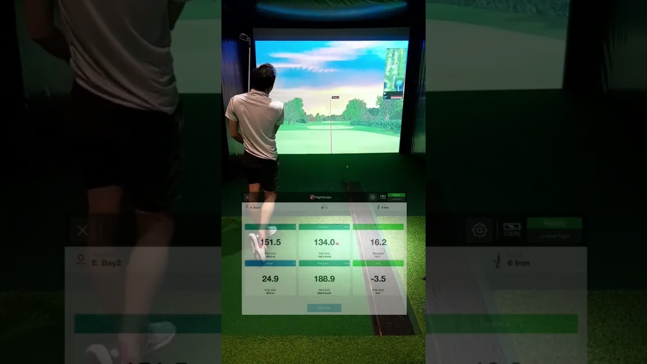 Yardage Test on Golf Simulator