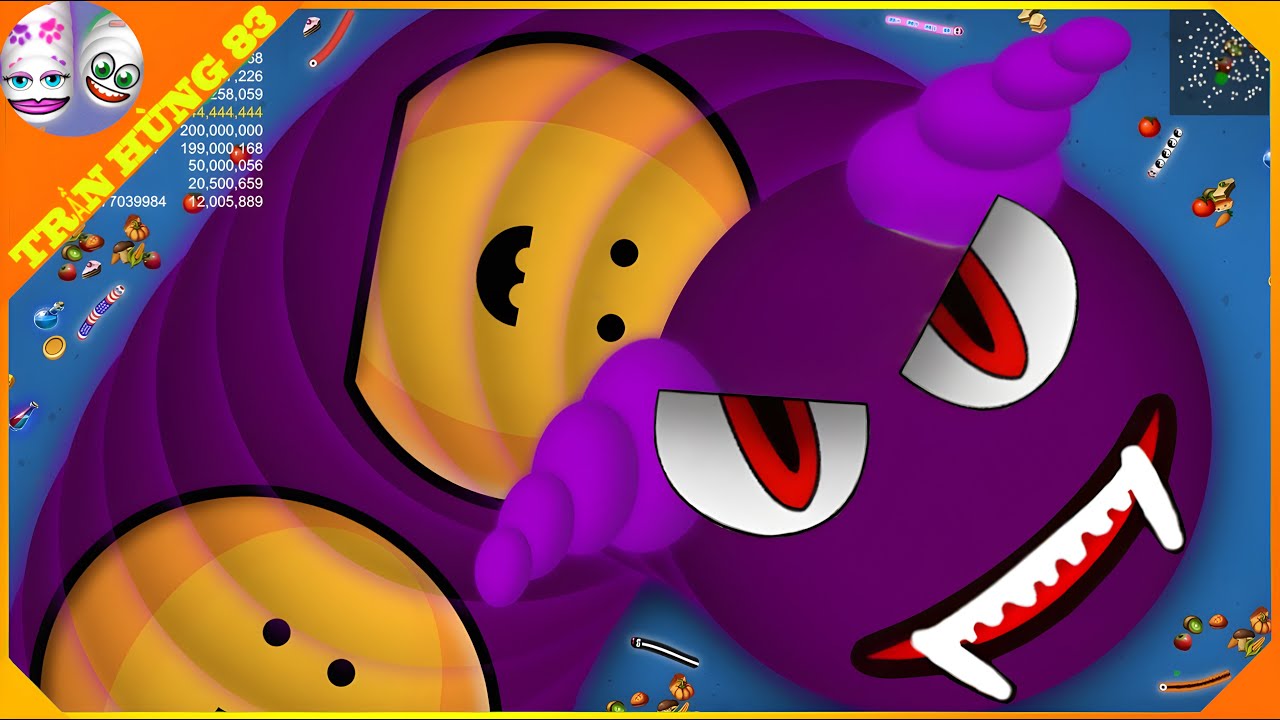 🐍WORMSZONE.IO | GIANT SLITHER SNAKE TOP 01 / Лучший игровой процесс в Epic Worms Zone! | Trần Hùn...