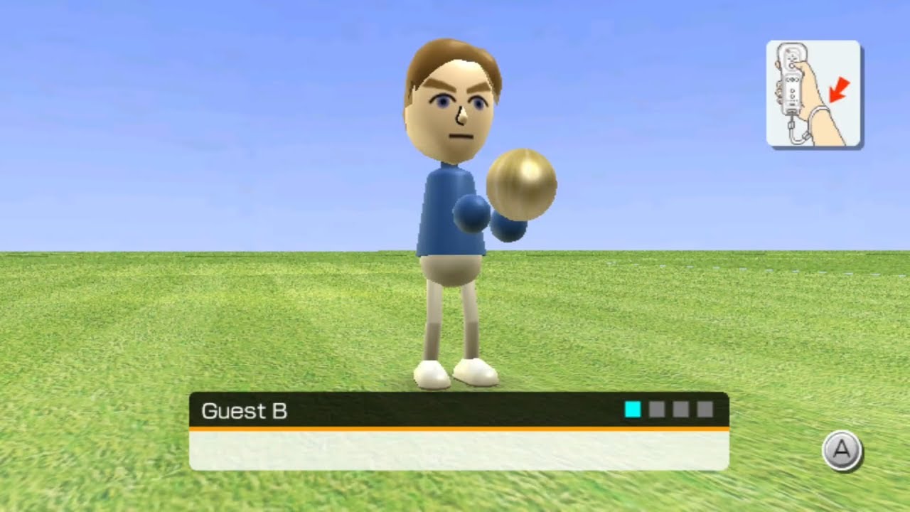 Wii Sports - Боулинг на 4 игрока: Специальная дорожка (Луг) Подбор запасных бросков