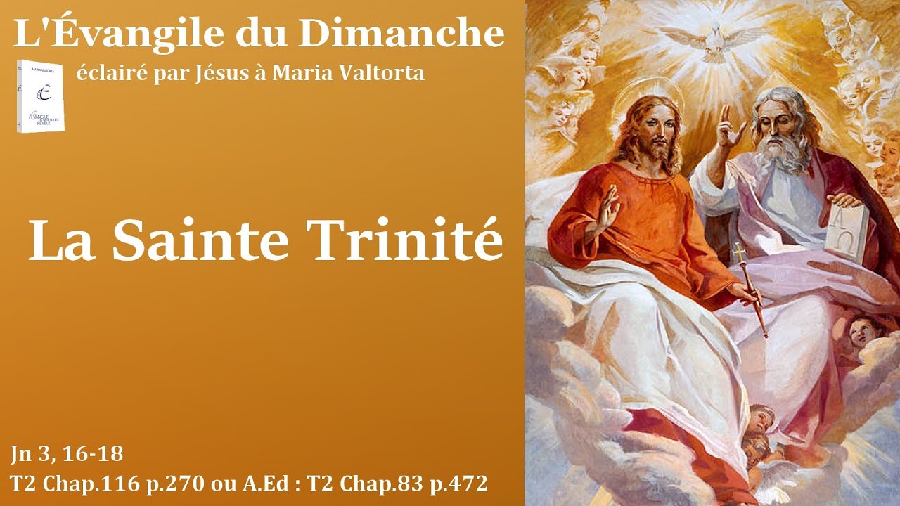 Évangile du dimanche selon Maria Valtorta – La Sainte Trinité