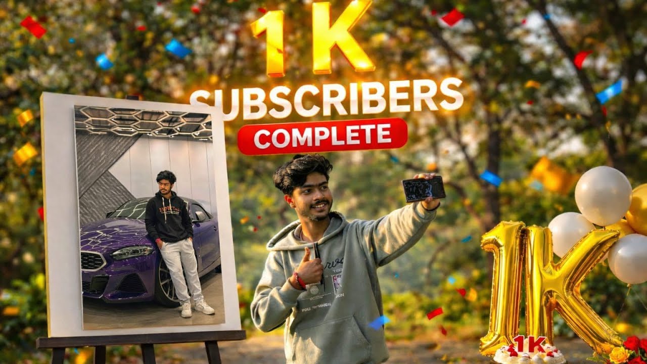 Finally 1K Subscribe Completed 😍❤&zwj;🩹!! (celebrate🎊 holo ki na)?? 🙆&zwj;♂️