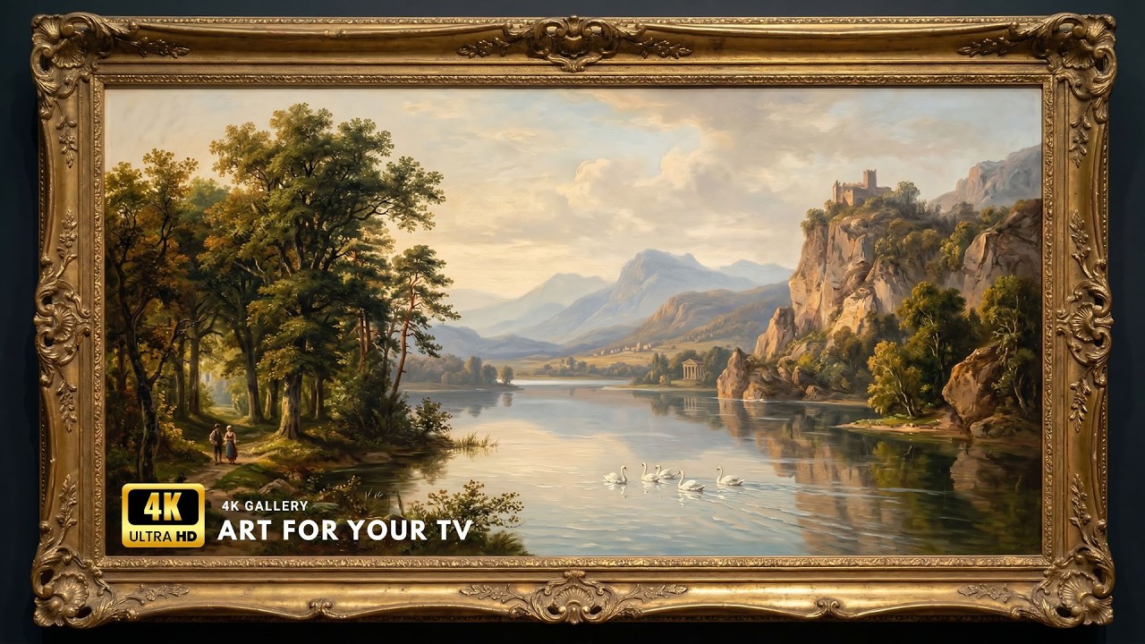 Vintage Golden Age Landscape Painting 4K | Framed Art TV Screensaver