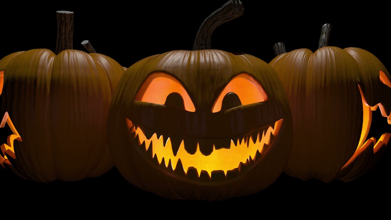 Halloween Spooky Pumpkin Rotating Jack O Lantern - VFX Video Loop HD - Free VJ Loops Download