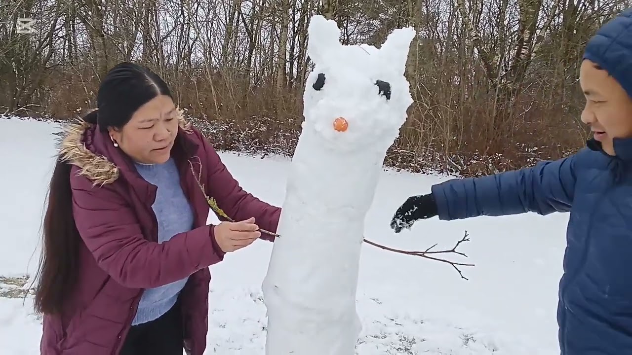 Playing in the snow