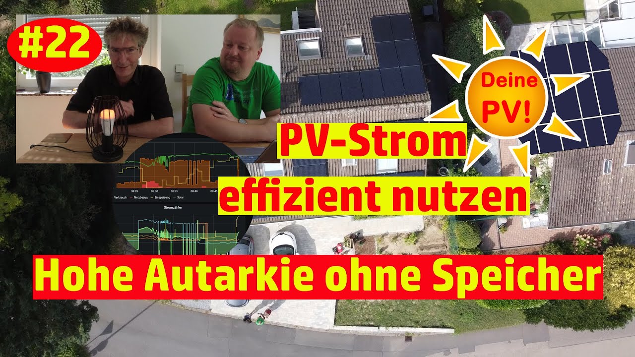 Deine Photovoltaik #22 - Eigenstrom effizient nutzen, hohe Autarkie ohne Speicher mit SmartHome!