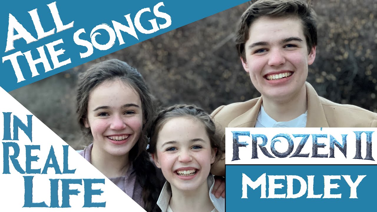 Frozen 2 in 9 minutes: ALL the songs in real life! DISNEY medley by siblings Abby & Annalie + Adam