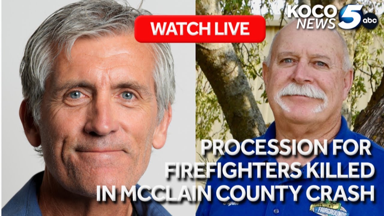 WATCH LIVE: Firefighters killed in McClain County crash honored with escort