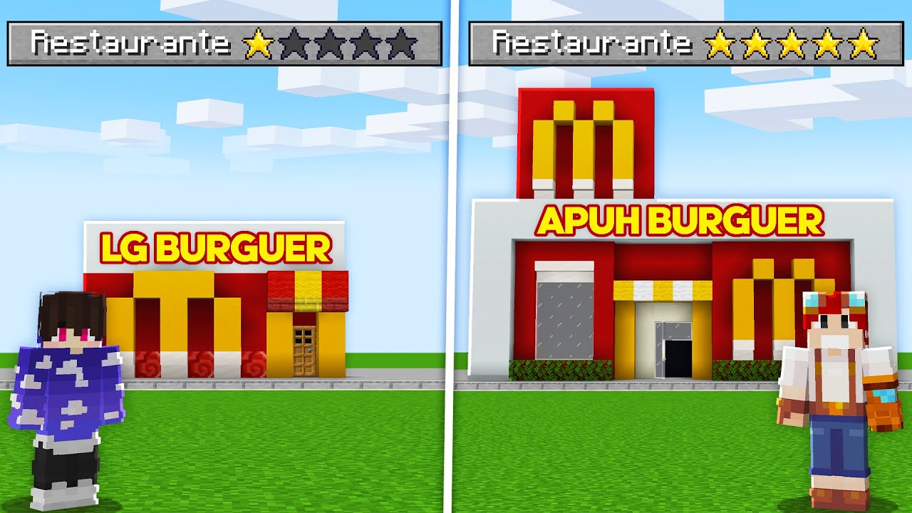 FIQUEI RICO COM UMA HAMBURGUERIA NO MINECRAFT!