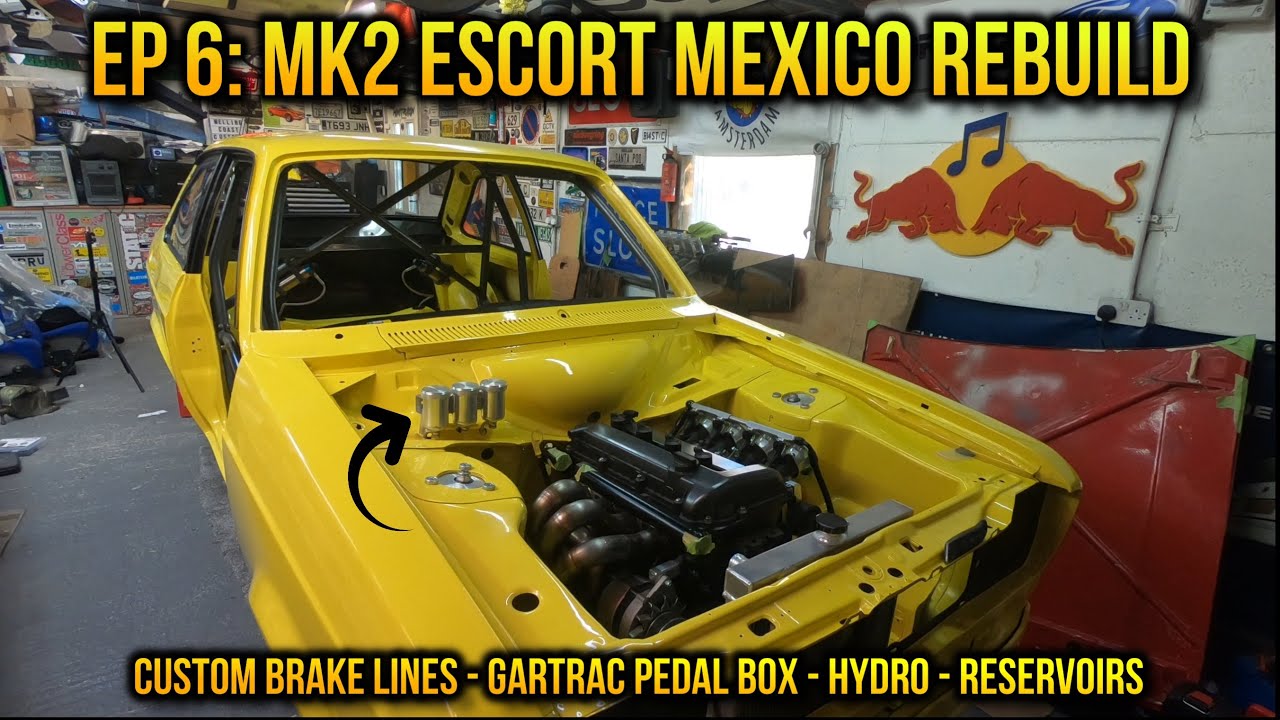 EP 6: Mk2 Escort Mexico Rebuild - Custom Brake Lines & Pedal Box Install