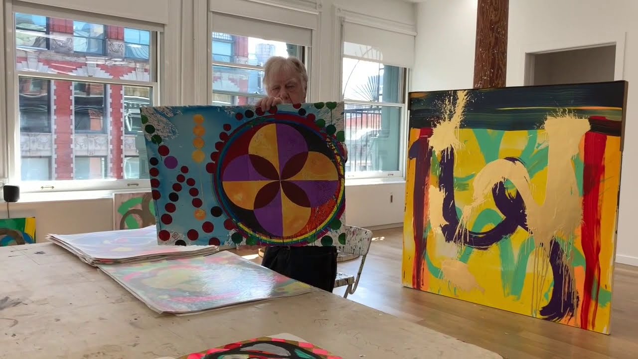 Max Gimblett Colored Inks on Paper