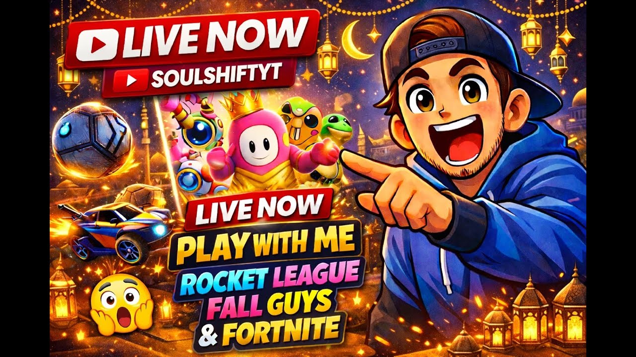 LIVE: Rocket League ⚽ + Fall Guys 🤪 + Fortnite 🕹️ Chaos! @SoulShiftYT @RocketLeague