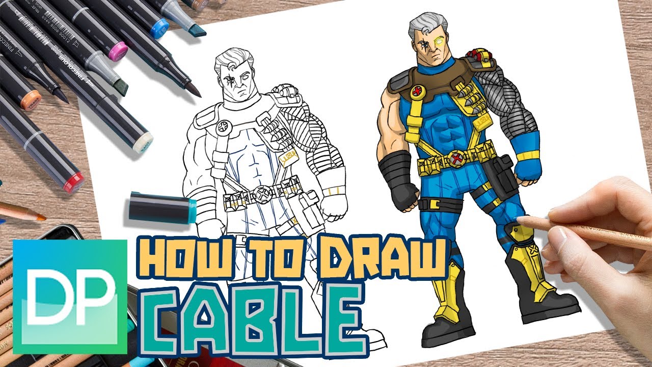 [DRAWPEDIA] HOW TO DRAW CABLE from FORTNITE - STEP BY STEP DRAWING TUTORIAL
