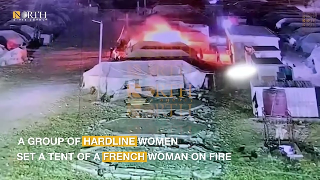Burning tent in Roj Camp in Derik &ndash; North Press