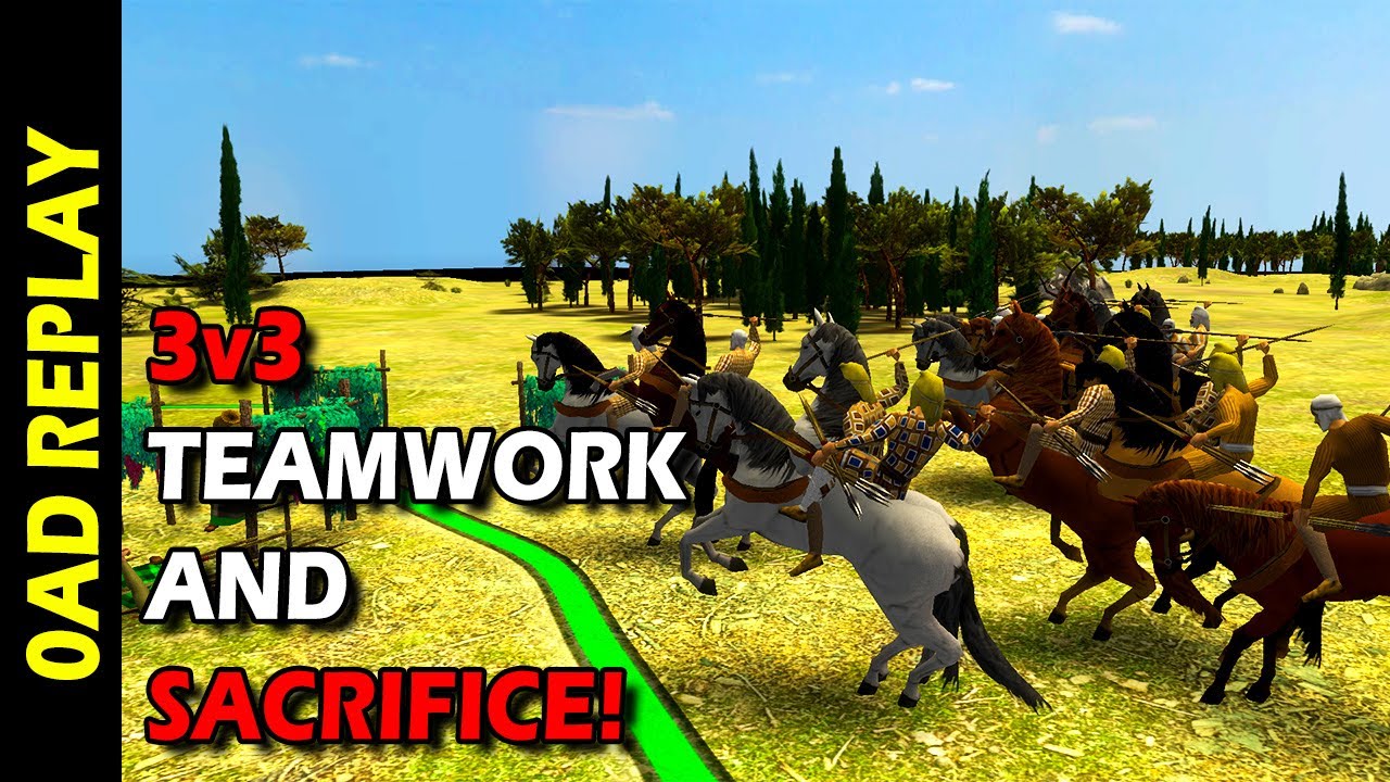 0AD - 3v3 Teamwork and Sacrifice!