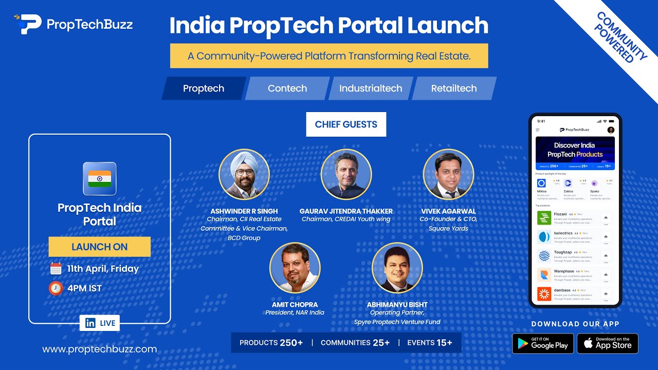 India PropTech Portal Launch - The Future of PropTech Starts Here🚀