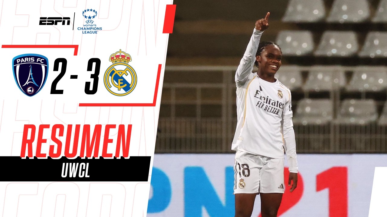 GOL Y ASISTENCIA DE LINDA CAICEDO PARA QUEDARSE CON LA IDA | Paris 2-3 R. Madrid | RESUMEN