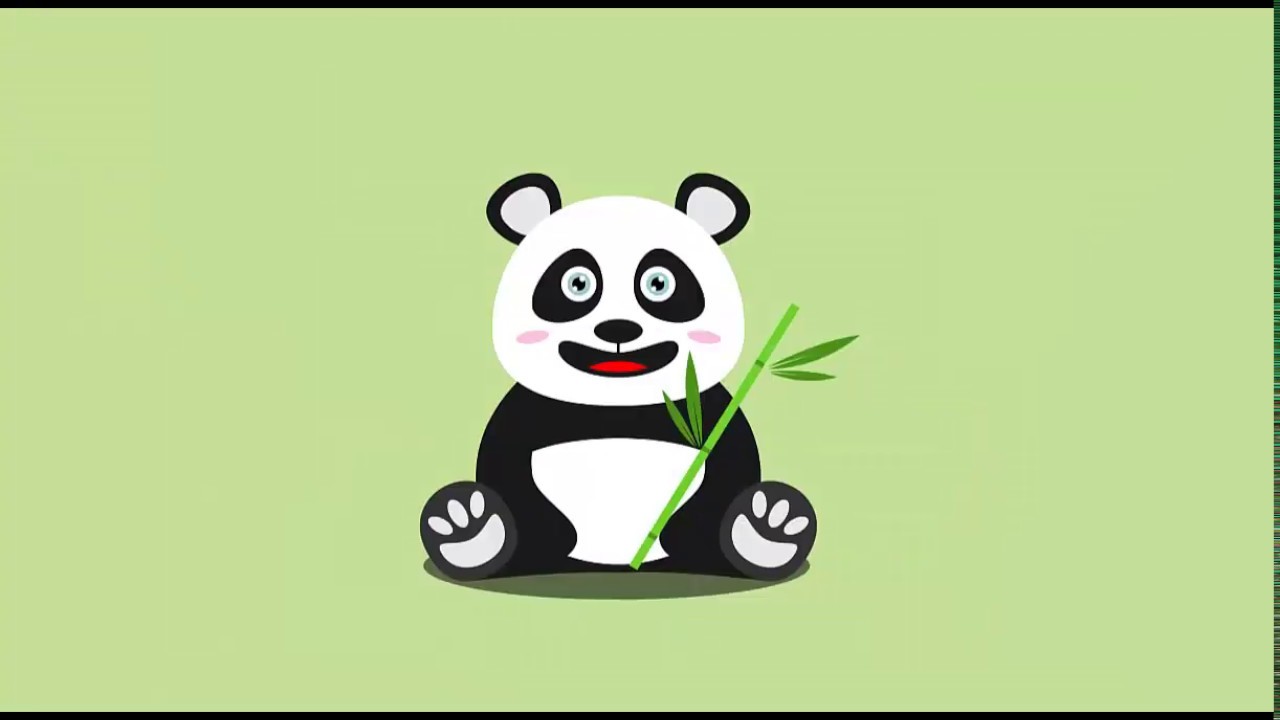 How to Draw Cute Panda Flat Design with CorelDraw X8 | [Speed Drawing]