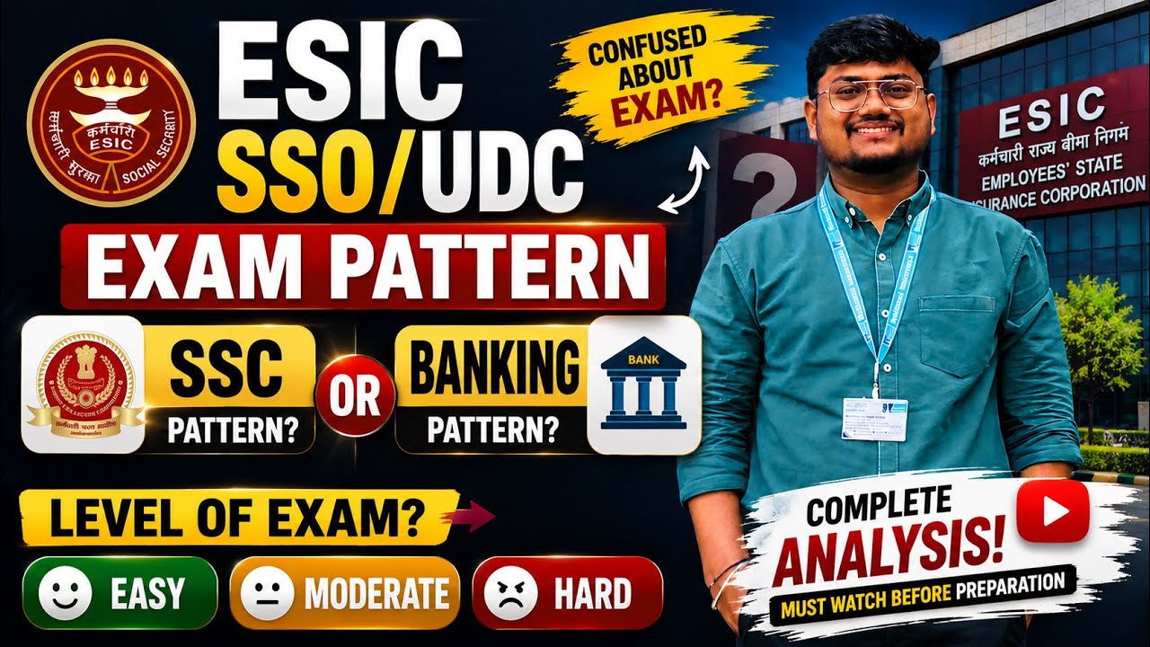 🔥 ESIC SSO/UDC Exam Pattern Decoded | SSC or Banking? Easy, Moderate or Hard?